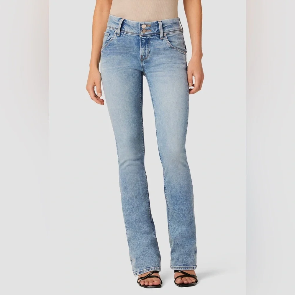 HUDSON Jeans Beth Low to Mid-Rise Baby Bootcut Petite Motion Blue Women Size 25 - Picture 4 of 17